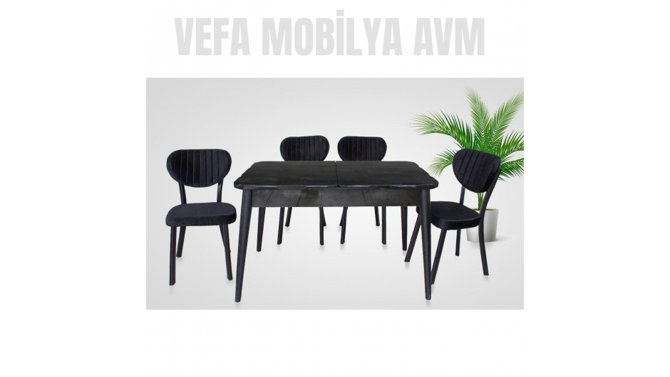 HİGH GLASS KELEBEK MASA- ANTRASİT